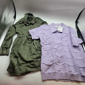 Lote de 6 piezas de ropa para niñas H&M Carter's túnica vestido top informal escuela - Imagen 1 de 5