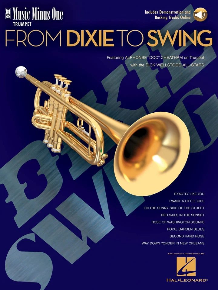 From Dixie to Swing for Trumpet Jazz Sheet Music Minus One Play-Along Book Audio - Image 1 of 1