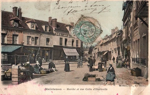 CPA 28 MAINTENON - Marché et Rue Colin d'Harleville - Imagen 1 de 2