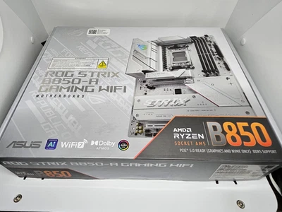 ASUS ROG Strix B850-A Gaming WiFi AMD AM5 B850 DDR5 WiFi7 ATX Motherboard - Image 1 of 4