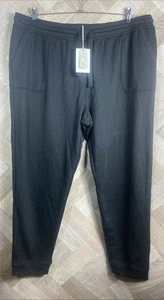 FAT FACE Woolacombe Joggers Black Soft Lounge Trousers Size 20 Reg New - Picture 1 of 22