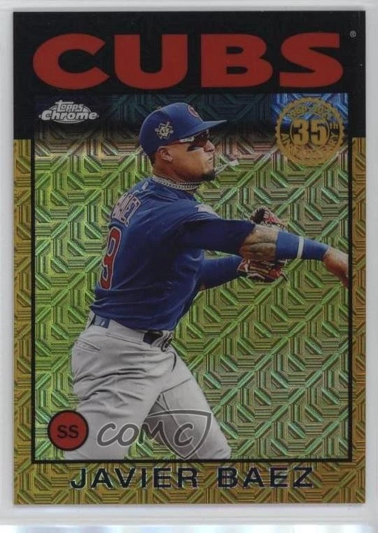 2021 Topps Silver Pack 1986 Topps Chrome Baseball Gold /50 Javier Baez #86BC-36 - Image 1 of 2