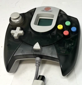Sega Dreamcast Translucent Smoke Black Controller OEM HKT-7700 W/ VMU HKT-7000 - Picture 1 of 6