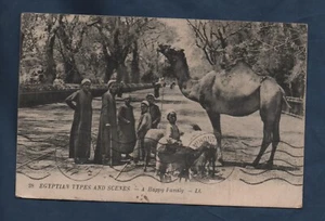 EGYPTIAN TYPES AND SCENES A HAPPY FAMILY - cartolina viaggiata - Picture 1 of 2