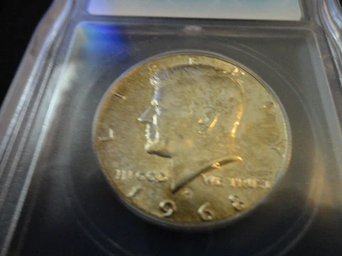 1969-D MS66+ Kennedy   Silver Half Dollar RETAILS $1400.00 Cover