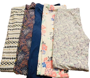 Lot 5 Mixed Brand & Style Old Navy Girls Leggings L 10-12 Pattern Floral Solid - Picture 1 of 7