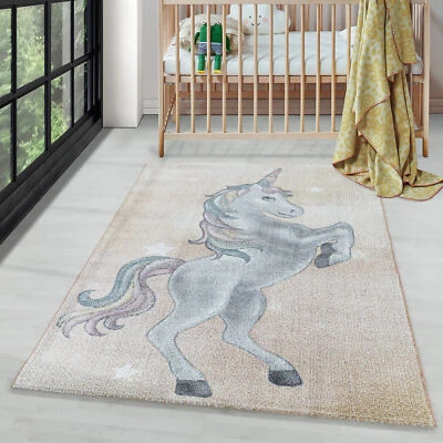 Tappeto per bambini unicorno design moderno morbido facile da pulire tappeto cameretta bambini - Immagine 1 di 4