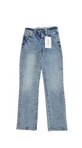 Frame Le High Straight Leg Light Wash Blue Jeans Sunland High Waist Rise - Bild 1 von 7