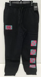 Under Armour Joggers Mens Rival Fleece Cuffed Geometric Sweatpants Size Medium - Picture 1 of 4