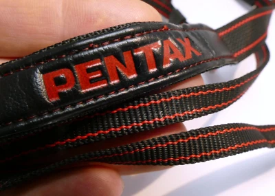 Pentax Asahi Black / Red Wrist Camera Strap   Genuine OEM vintage - Image 1 of 4
