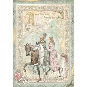 Stamperia A4 RICE PAPER - SLEEPING BEAUTY - PRINCE ON HORSE, Decoupage - Picture 1 of 1