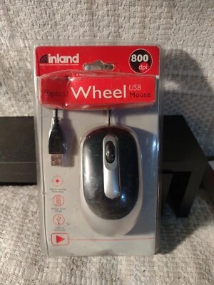Inland Optical Wheel USB Mouse Brand New Sealed 800 Dpi - Image 1 of 2