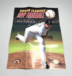 Póster de béisbol Nintendo NES Roger Clemens Jugador Más Valioso solo inserto LJN-6V-EE. UU. - Imagen 1 de 8