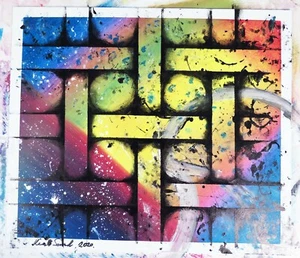 Time Trap Acrylic On Board Original Abstract Painting Free Shipping - Picture 1 of 6