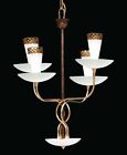 Chandelier Theshold Wrought Iron And Brass Athlete A 4 Lights Bga 1453