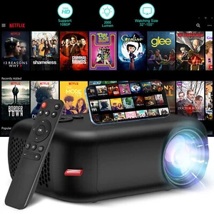 Tragbarer HDMI USB Beamer 2000Lm Mini 1080P HD Projektor Video Heimkino TV Spiel - Bild 1 von 14