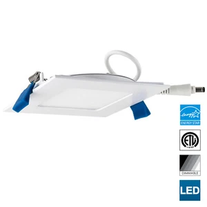 Sunlite LED 4" Square Slim Downlight, 10W, Dimmable, 50K Super White - Picture 1 of 7