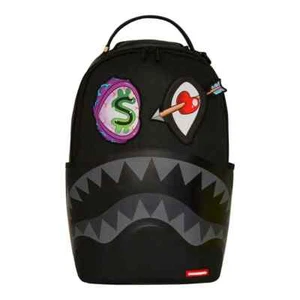 Sprayground Removable Eyes Patches DLXSV Backpack🔥New Black Bookbag School Bag - Picture 1 of 10