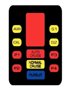 Pegatina de caja de voz multicolor KNIGHT INDUSTRIES • Knight Rider • KITT personalizada 4x6 - Imagen 1 de 6