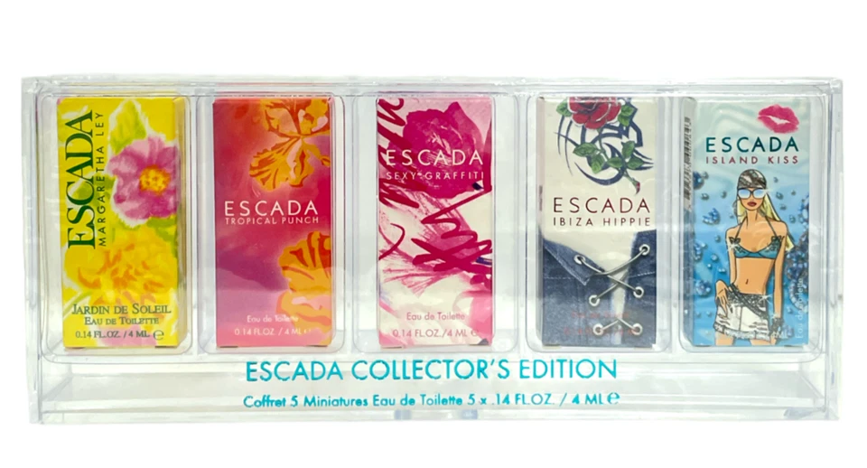 Escada Edición Coleccionista (5 Tamaño Mini) 5x (0.14fl/4ml) ¡Nuevo Precintado!!  Foto 1 de 2