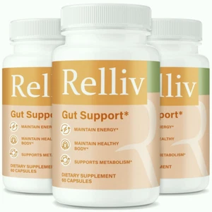 (3 Pack) Relliv Capsules, Advanced Formula for Probiotic and Gut Health Support - Picture 1 of 12