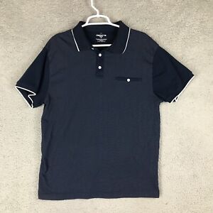 Claiborne Slim Fit Mens Short Sleeve Collared Blue Pullover Polo Shirt Size XL