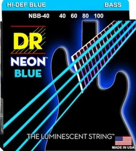 DR NBB-40 Neon Blue Bass Guitar Strings gauges 40-100 - Picture 1 of 1