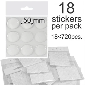 50mm 2" Inch Clear Epoxy Resin Dome Stickers Self Adhesive Bottle Caps Cabochon - Picture 1 of 11