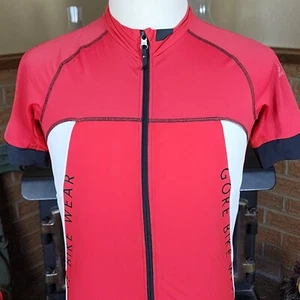 Gore Bike Wear Full Zip Red Cycling Jersey Bike Racing Size L - Picture 1 of 7