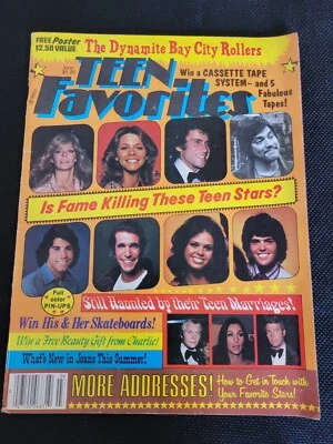 Teen Favorites Magazine, June 1977, Bay City Rollers, w/Poster - Image 1 of 4