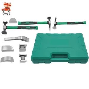 9pcs Set Hand Car Auto Body Work Hammer Fender Tool Dent Crowbar Repair Kit NEW - Picture 1 of 15