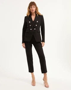NWT $695 Veronica Beard MILLER DICKEY JACKET Black/ Silver Buttons - Picture 1 of 7
