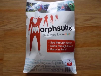 Disfraz Morphsuit Esmoquin Rojo Talla Mediana Altura Menos de 5'4" Usado en Excelente Condición Foto 1 de 4