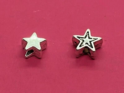 Tibetan Silver Star Beads - 20 per Pack - Choose Design  - Image 1 of 4