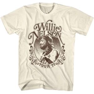 Willie Nelson Tour 77 Men's T Shirt - Picture 1 of 1