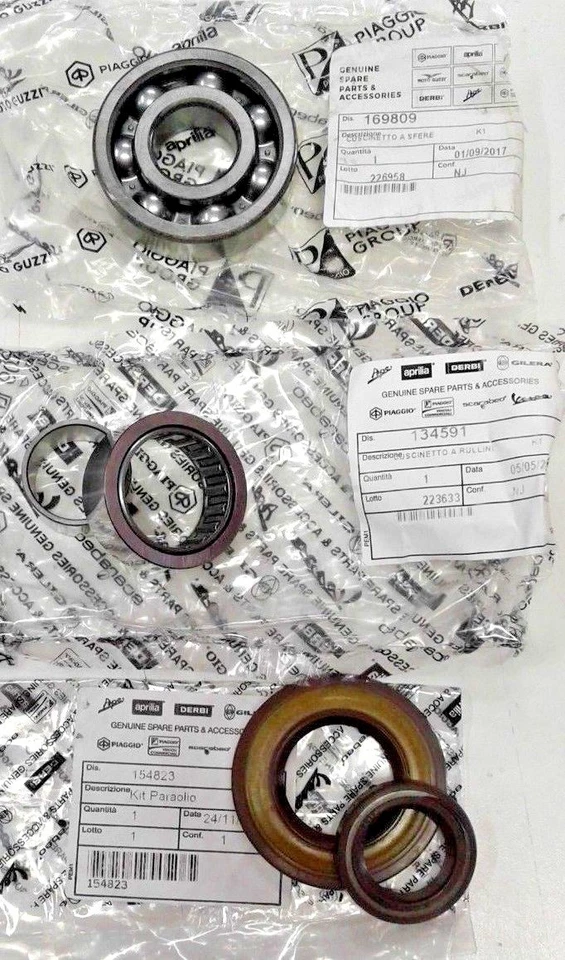 kit cuscinetti e paraoli albero motore ape 703 originali - Immagine 1 di 1