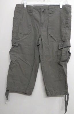 Guide Series Capris Feminino Tamanho 10 Cinza Bolsos de Carga 100% Algodão Caminhadas Ao Ar Livre - Imagem 1 de 4