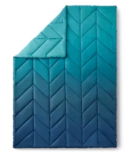 Manta de camping suave de gran tamaño repelente al agua empaquetable, 5' x 7', azul/turquesa - Imagen 1 de 5