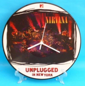 CLOCK Upcycled Vinyl Record Picture Disc 12P017 Unplugged In New York 12" Wall - Picture 1 of 6