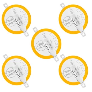 5pcs CR2025 Button Cell Coin Save Battery Game Boy GBA GBC Gold Silver with Tabs - Bild 1 von 6