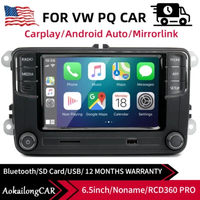 6.5" Car Radio CarPlay RCD360  PRO RCD330 BT USB RVC For Golf Passat Tiguan CC - Image 1 of 4