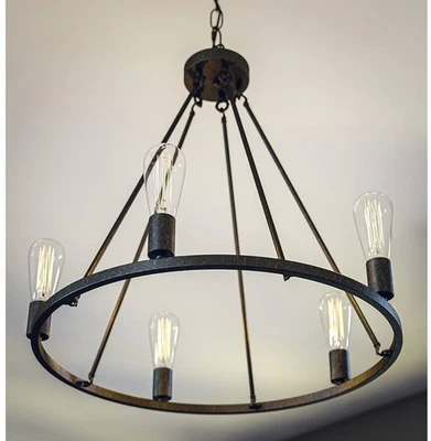 Hixon 5-Light Graphite Chandelier by KENROY HOME - Image 1 of 4