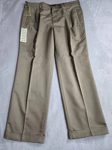SAVANE Pleated Pants Mens Size 38 x 29 Khaki No Wrinkle Classic Fit New w/ Tags - Picture 1 of 12