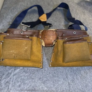 Vintage Action Leathercraft 1527 Zimmermann Werkzeuggürtel mit Hosenträgern Hergestellt in den USA  - Bild 1 von 7