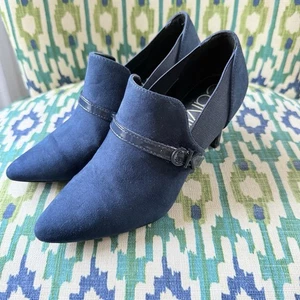Neue Calvin Klein Jaclyn marineblaue Damen-Booties aus Wildleder mit Logo Größe 5,5 - Bild 1 von 12