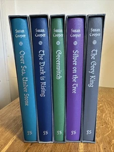 The Dark is Rising 5 Vol DOUBLE SIGNED Susan Cooper & Laura Carlin UK Folio HBs - Picture 1 of 24