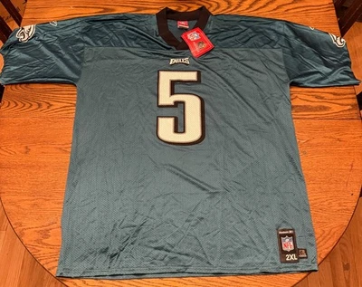 Винтажная футболка Донована Макнабба No5 Eagles NFL Reebok размер XXL зеленая - Изображение 1 из 4