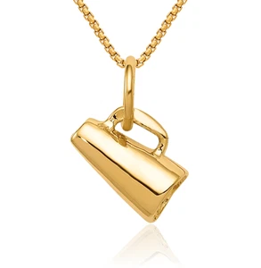 Collar megáfono de oro amarillo macizo de 14K - Imagen 1 de 37