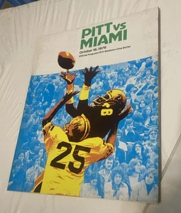 Pitt vs Miami Football Programm 16.10.76 Tony Dorsett Otis Anderson - Bild 1 von 5