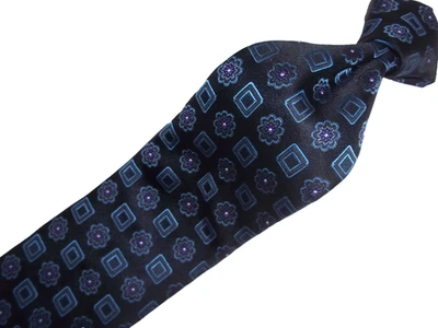 ( Nordstrom Robert Talbott Best of Class Black Silk Tie L59" x 3.5"W - Image 1 of 4